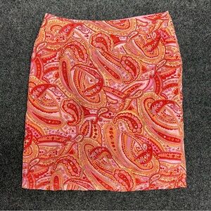 100% silk pink orange Paisley mini / midi skirt sequins y2k festival boho gypsy